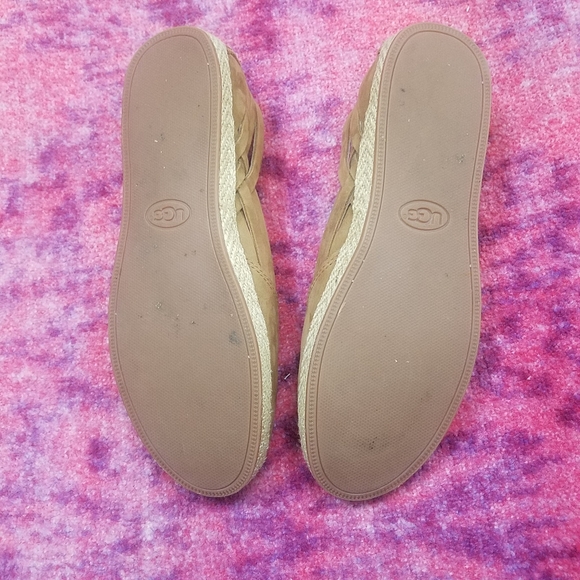 UGG Tippie Brown Nubuck Suede Leather Ballet Flats - Picture 2 of 9